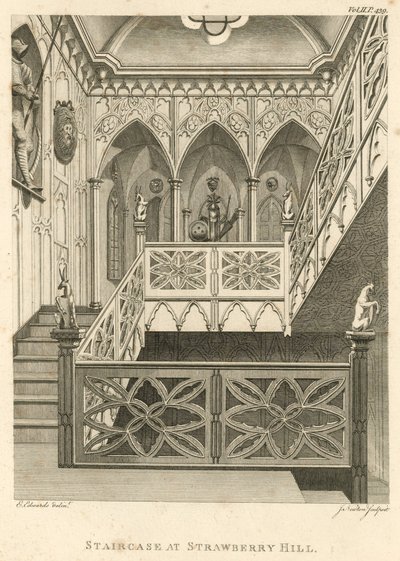 Treppe in Strawberry Hill, Twickenham, London von English School
