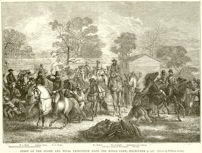 Start der Burke-und-Wills-Expedition vom Royal Park, Melbourne von English School