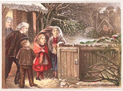 Es beginnt zu schneien, Weihnachtskarte von English School