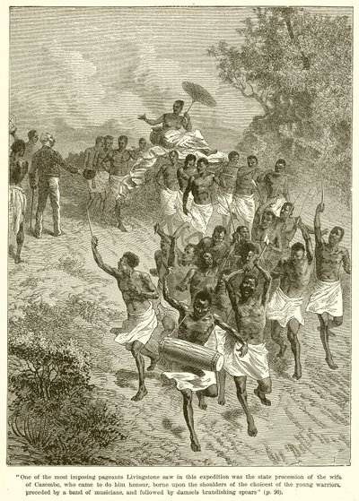 Staatsprozession der Frau von Cazembe von English School