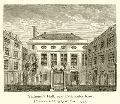 Stationers Hall, nahe Paternoster Row von English School
