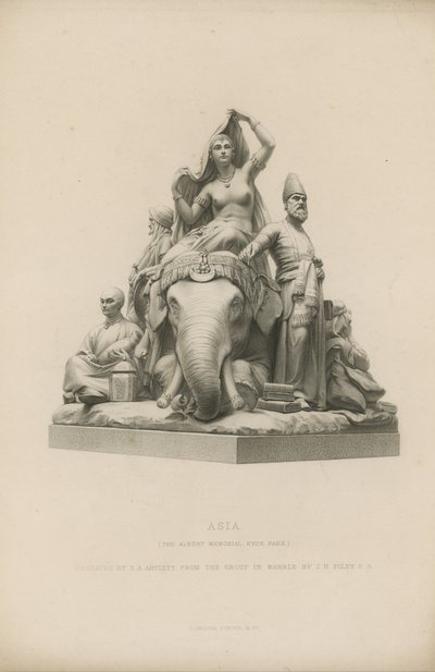 Statue, die Asien darstellt, die das Albert Memorial schmückt von English School