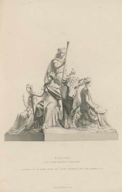 Statue, die Europa darstellt, die das Albert Memorial schmückt von English School