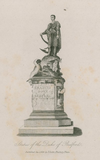 Statue von Frances, Duke of Bedford, am Russell Square, London von English School