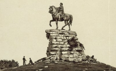 Statue von George III., Windsor (Lithografie) von English School