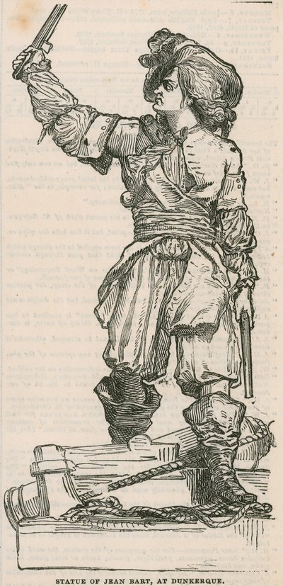 Statue von Jean Bart in Dunkerque von English School