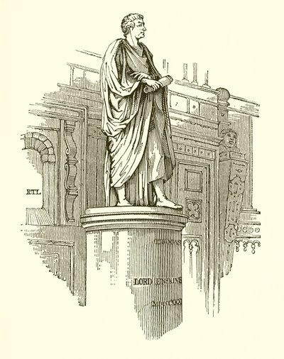 Statue von Lord Erskine in der Lincolns Inn Hall von English School