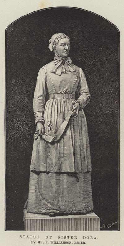 Statue von Schwester Dora, von Mr. F. Williamson, Esher (Gravur) von English School