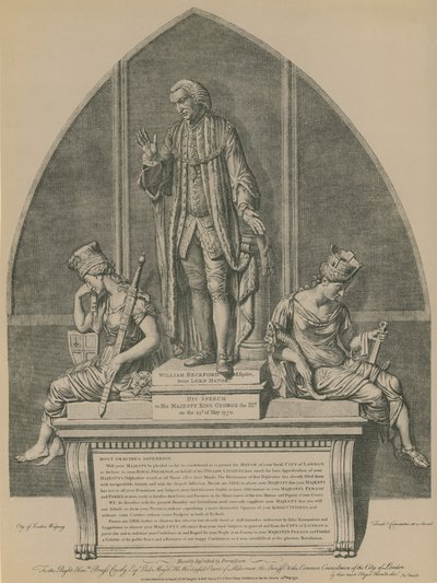 Statue von William Beckford in der Guildhall, London von English School