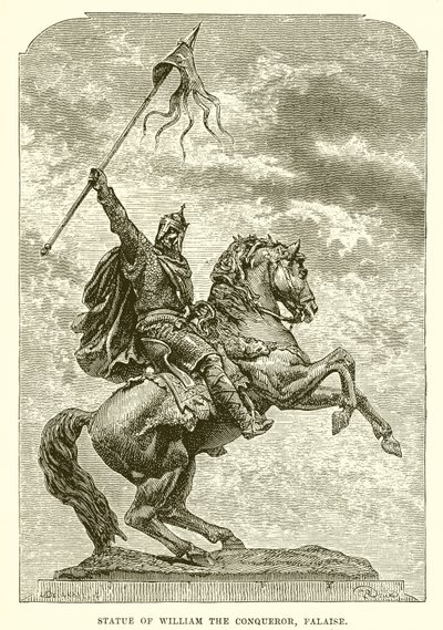 Statue von Wilhelm dem Eroberer, Falaise von English School