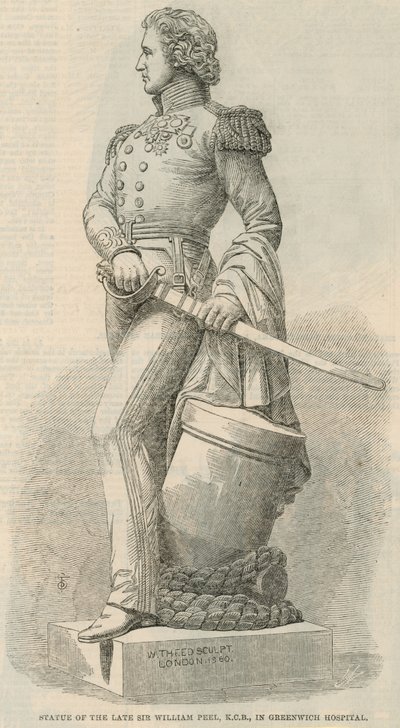 Statue des verstorbenen Sir William Peel von English School