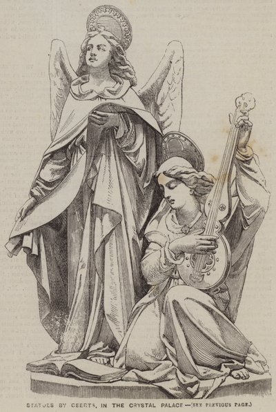 Statuen von Geerts im Kristallpalast (Gravur) von English School