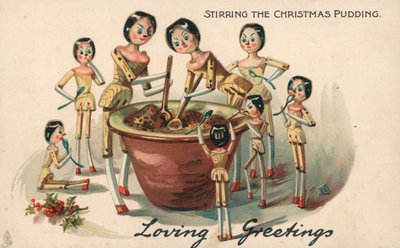 Das Weihnachtsplätzchen rühren von English School