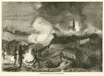 Straßburg während der Bombardierung, September 1870 von English School