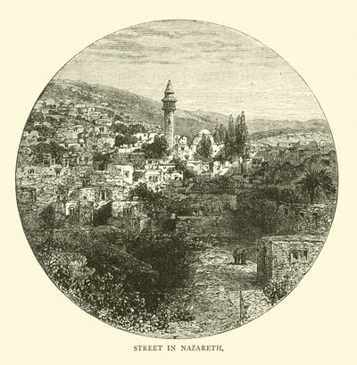 Straße in Nazareth von English School