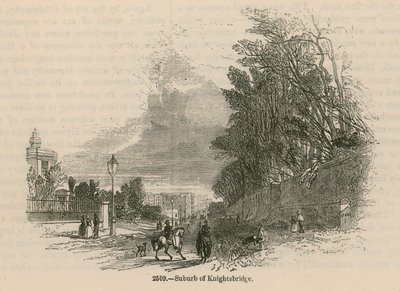 Vorort von Knightsbridge, London von English School
