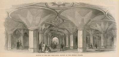 Unterführung des neuen Hochbahnhofs am Crystal Palace von English School