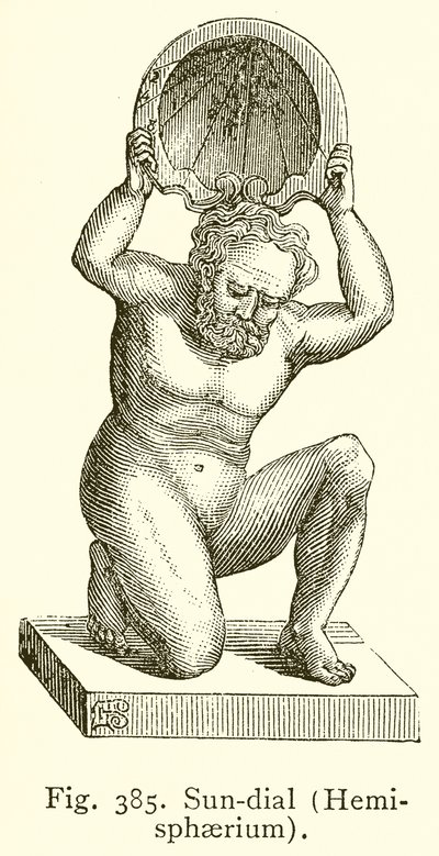 Sonnenuhr (Hemisphaerium) von English School