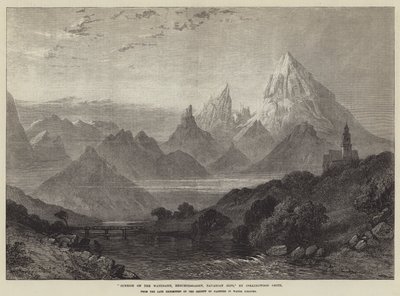 Sonnenaufgang auf dem Watzmann, Berchtesgaden, Bayerische Alpen von English School