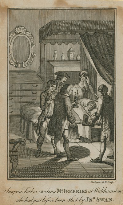 Chirurg Forbes besucht Mr. Jeffries in Walthamstow, der kurz zuvor von John Swan erschossen wurde von English School