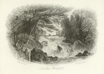 Swallow Wasserfall, nahe Betws-y-Coed, Nordwales von English School