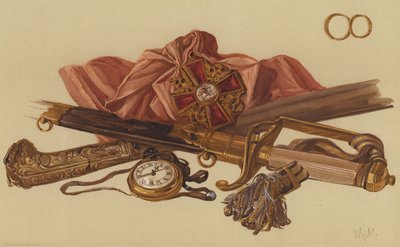 Schwert und Reliquien von Admiral Viscount Duncan von English School
