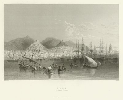 Syra, eine griechische Insel, 1837 von English School