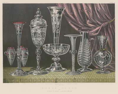 Tischglas von Messrs J Powell und Söhne, London von English School