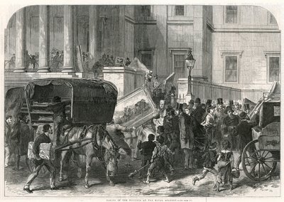 Bilderaufhängung in der Royal Academy von English School