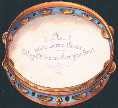 Tamburin, Weihnachtskarte von English School