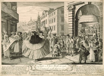 Geschmack à la Mode im Jahr 1748 im Vergleich zu 1711 von English School