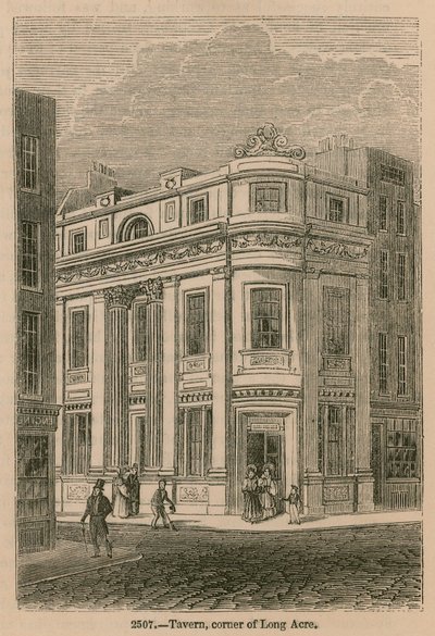 Taverne, Ecke Long Acre, London von English School