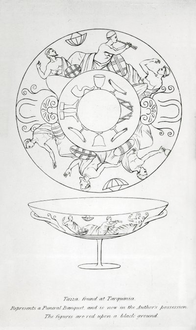 Tazza, gefunden in Tarquinia von English School