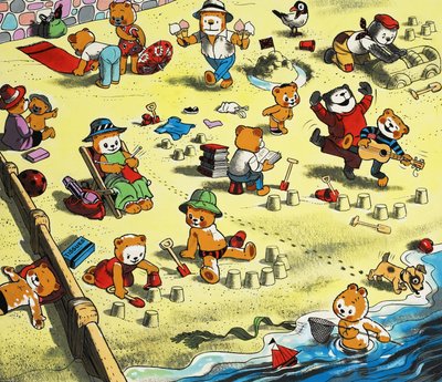 Teddybären am Strand von English School