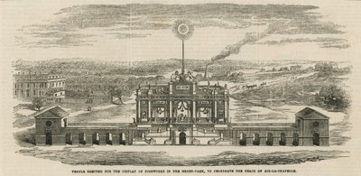 Tempel errichtet zur Feier des Friedens von Aachen von English School