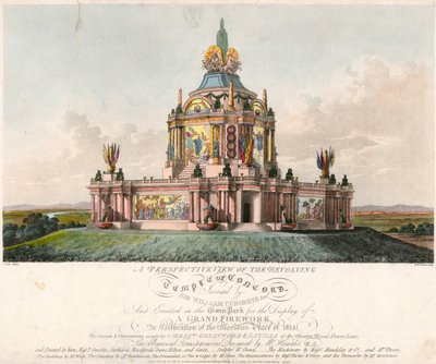 Tempel der Eintracht, errichtet für den Frieden von 1814 von English School