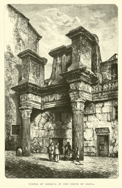 Tempel der Minerva im Forum von Nerva von English School