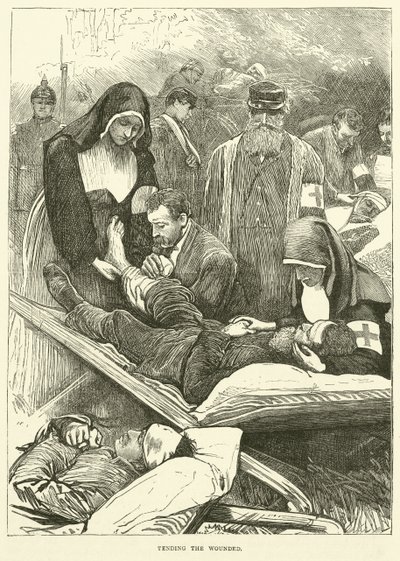 Verwundete versorgen, September 1870 von English School