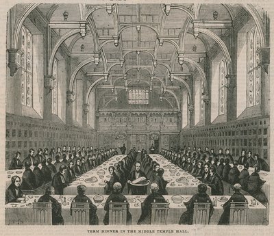 Terminsessen in der Middle Temple Hall von English School