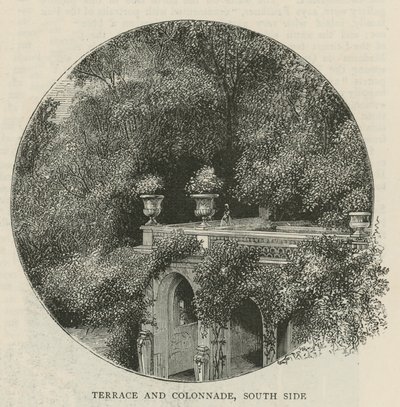 Terrasse und Kolonnade, Südseite von English School