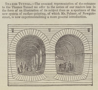 Thames Tunnel (Gravur) von English School