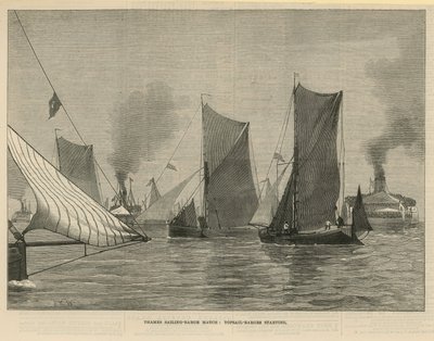 Thames-Segelschiff-Wettbewerb von English School