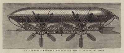 Der "Aerion", ein weiterer Vorschlag für eine Flugmaschine (Gravur) von English School