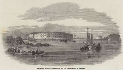 Die Åland-Inseln, Bomarsund und die Befestigungen von Scarpans (Gravur) von English School