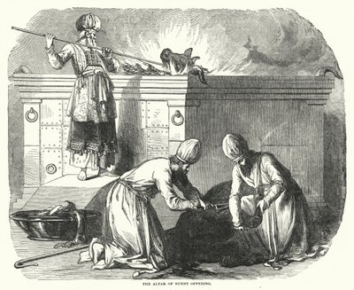 Der Brandopferaltar (Gravur) von English School