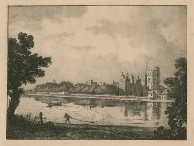 Der erzbischöfliche Palast von Lambeth nach einem Bild von Marlow von English School