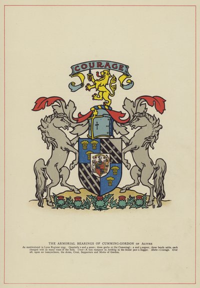 Die Wappen von Cumming-Gordon von Altyre von English School