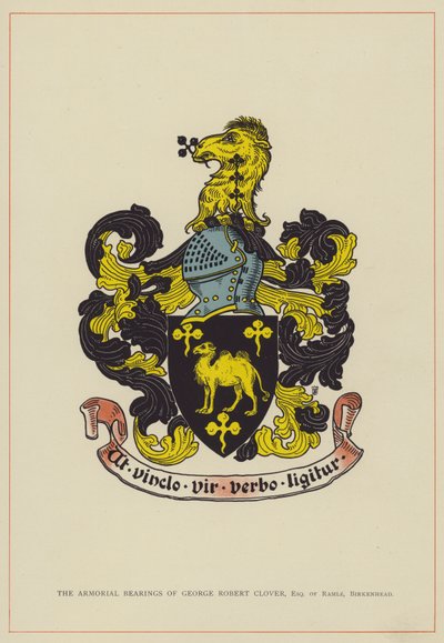 Die Wappen von George Robert Clover, Esquire von Ramle, Birkenhead von English School