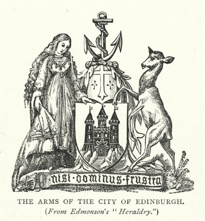 Das Wappen der Stadt Edinburgh von English School