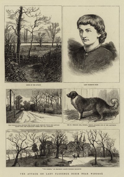 Der Angriff auf Lady Florence Dixie bei Windsor von English School